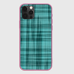 Чехол iPhone 12 Pro Max Клетчатый узор цвета морской волны checkered patte