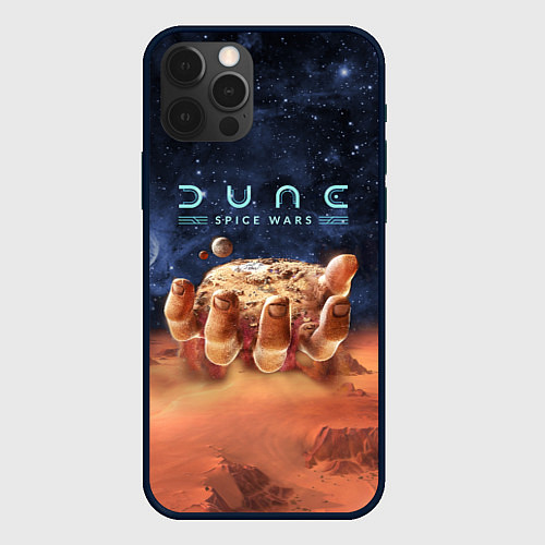 Чехол iPhone 12 Pro Max Dune: Spice Wars песчаные дюны и рука с базой / 3D-Черный – фото 1