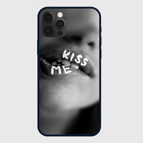 Чехол iPhone 12 Pro Max Kiss- me / 3D-Черный – фото 1