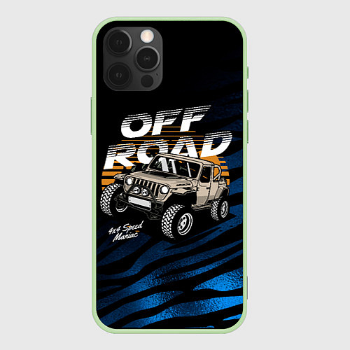 Чехол iPhone 12 Pro Max OFF - ROAD Внедорожник / 3D-Салатовый – фото 1