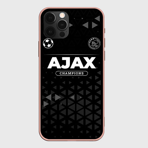 Чехол iPhone 12 Pro Max Ajax Champions Uniform / 3D-Светло-розовый – фото 1