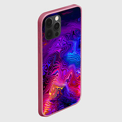 Чехол для iPhone 12 Pro Max Цветные неоновые разводы на воде Авангард Colored, цвет: 3D-малиновый — фото 2