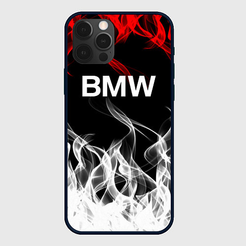 Чехол iPhone 12 Pro Max Bmw надпись / 3D-Черный – фото 1