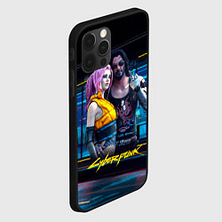 Чехол для iPhone 12 Pro Max Johnny и Vi Girl Cyberpunk2077, цвет: 3D-черный — фото 2