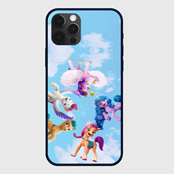 Чехол iPhone 12 Pro Max My Little Pony летают в облаках