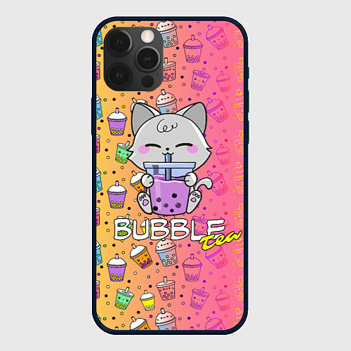 Чехол iPhone 12 Pro Max Bubble Tea - Бабл Ти / 3D-Черный – фото 1