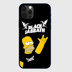Чехол для iPhone 12 Pro Max Black Sabbath Гомер Симпсон Simpsons, цвет: 3D-черный