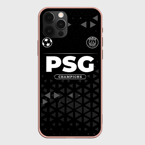 Чехол iPhone 12 Pro Max PSG Champions Uniform / 3D-Светло-розовый – фото 1