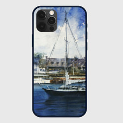 Чехол для iPhone 12 Pro Max Во французской гавани, цвет: 3D-черный