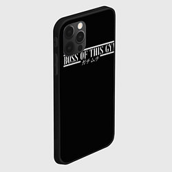 Чехол для iPhone 12 Pro Max Босс Качалки Иероглифы, цвет: 3D-черный — фото 2