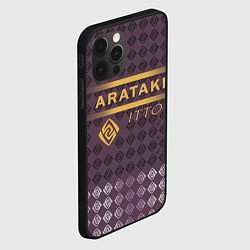 Чехол для iPhone 12 Pro Max Аратаки Итто Arataki Itto Elements Genshin Impact, цвет: 3D-черный — фото 2