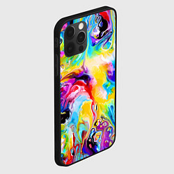 Чехол для iPhone 12 Pro Max Неоновые всплески красок Лето Neon splashes of col, цвет: 3D-черный — фото 2