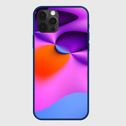 Чехол для iPhone 12 Pro Max Абстрактная красочная композиция Лето Abstract col, цвет: 3D-тёмно-синий