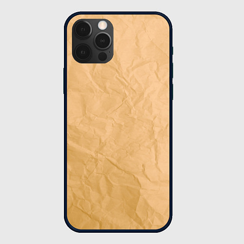 Чехол iPhone 12 Pro Max Cream paper / 3D-Черный – фото 1