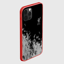 Чехол для iPhone 12 Pro Max Liverpool Серое пламя, цвет: 3D-красный — фото 2
