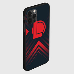 Чехол для iPhone 12 Pro Max Красный Символ League of Legends на темном фоне со, цвет: 3D-черный — фото 2