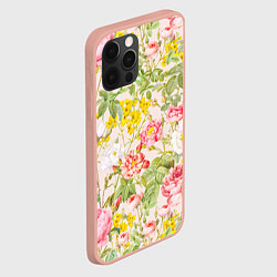 Чехол для iPhone 12 Pro Max Цветы Летнии Английские Розы, цвет: 3D-светло-розовый — фото 2