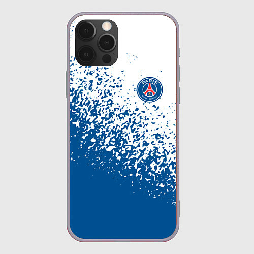 Чехол iPhone 12 Pro Max Psg синие брызги / 3D-Серый – фото 1