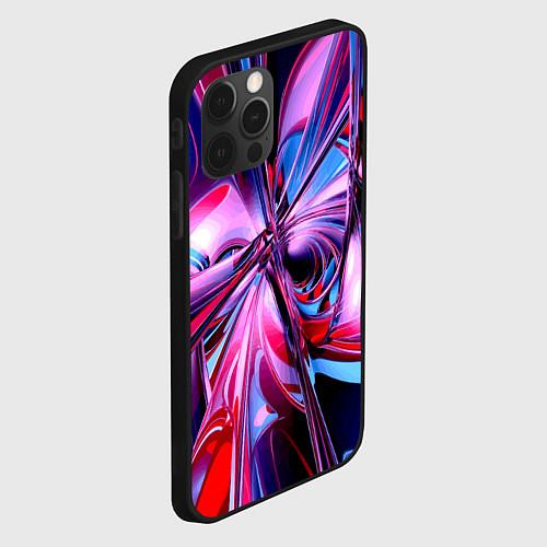 Чехол iPhone 12 Pro Max Авангардная футуристическая композиция Абстракция / 3D-Черный – фото 2