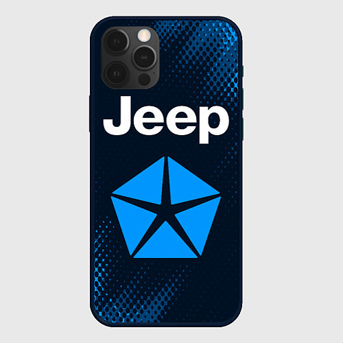Чехол iPhone 12 Pro Max JEEP Абстракция / 3D-Черный – фото 1