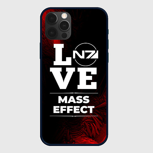 Чехол iPhone 12 Pro Max Mass Effect Love Классика / 3D-Черный – фото 1