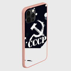 Чехол для iPhone 12 Pro Max Ussr - ссср - серп и молот, цвет: 3D-светло-розовый — фото 2