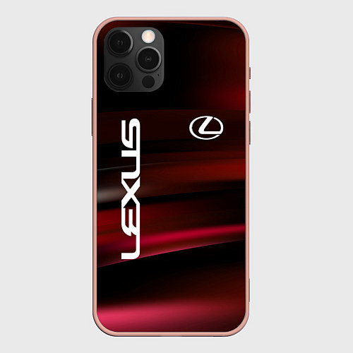 Чехол iPhone 12 Pro Max Lexus - абстракция / 3D-Светло-розовый – фото 1