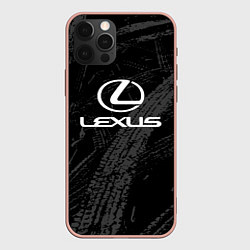 Чехол iPhone 12 Pro Max Lexus - следы шин