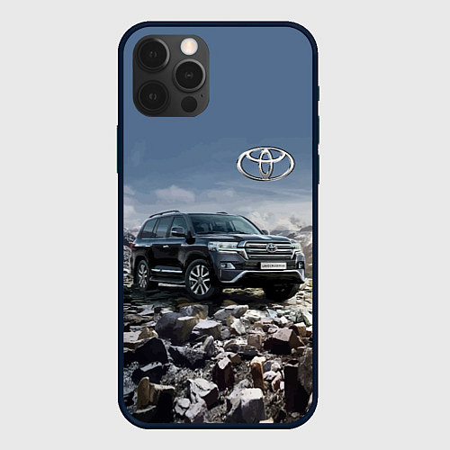 Чехол iPhone 12 Pro Max Toyota Land Cruiser 200 V8 / 3D-Черный – фото 1