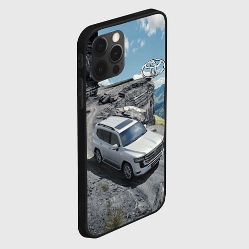 Чехол iPhone 12 Pro Max Toyota Land Cruiser 300 Горная дорога / 3D-Черный – фото 2