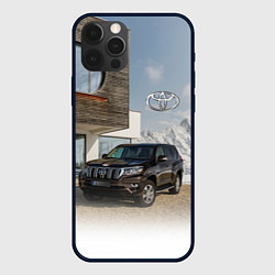 Чехол для iPhone 12 Pro Max Тoyota Land Cruiser Prado у горного коттеджа Mount, цвет: 3D-черный