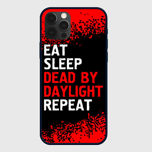 Чехол iPhone 12 Pro Max Eat Sleep Dead by Daylight Repeat Арт / 3D-Черный – фото 1