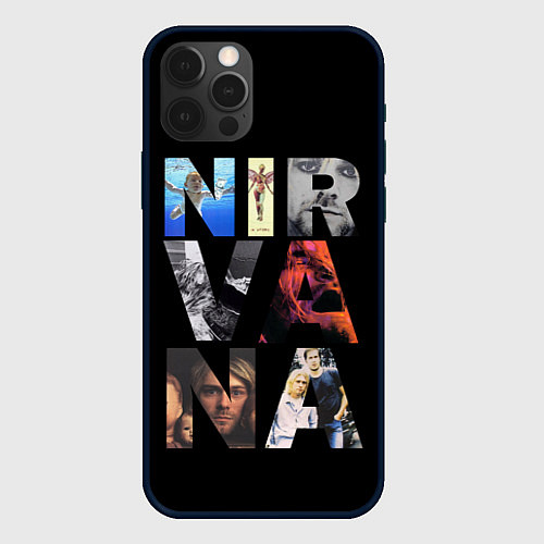 Чехол iPhone 12 Pro Max Nirvana Альбомы / 3D-Черный – фото 1