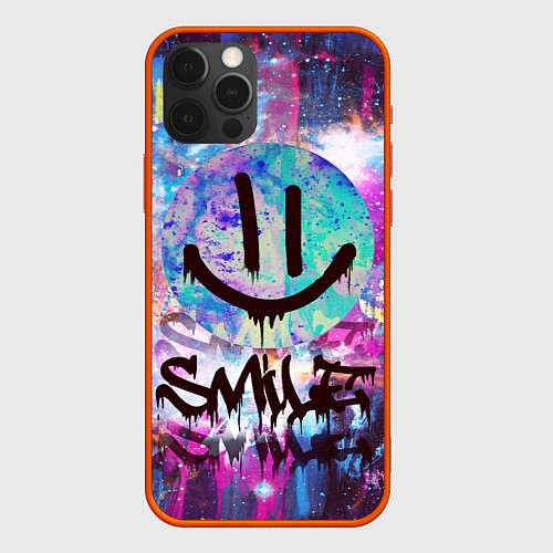 Чехол iPhone 12 Pro Max Galaxy Smile / 3D-Красный – фото 1