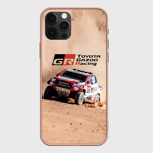Чехол iPhone 12 Pro Max Toyota Gazoo Racing Desert Rally / 3D-Светло-розовый – фото 1