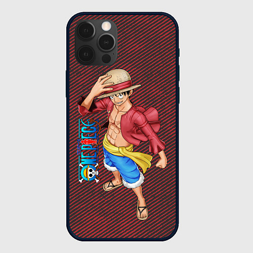 Чехол iPhone 12 Pro Max Луффи- One Piece или Большой куш / 3D-Черный – фото 1