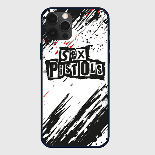 Чехол iPhone 12 Pro Max Sex Pistols Big Logo / 3D-Черный – фото 1