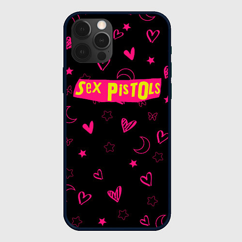 Чехол iPhone 12 Pro Max Sex Pistols Секс Пистолз / 3D-Черный – фото 1