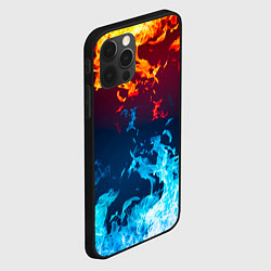 Чехол для iPhone 12 Pro Max Лед и Пламя Борьба стихий, цвет: 3D-черный — фото 2
