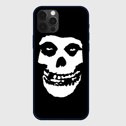 Чехол iPhone 12 Pro Max Misfits череп / 3D-Черный – фото 1