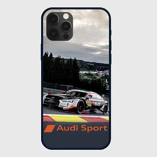 Чехол iPhone 12 Pro Max Audi Sport Racing team Ауди Спорт Гоночная команда / 3D-Черный – фото 1