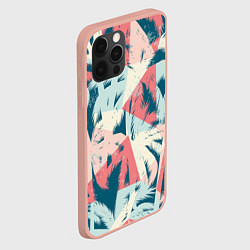 Чехол для iPhone 12 Pro Max Пальмы Паттерн, цвет: 3D-светло-розовый — фото 2
