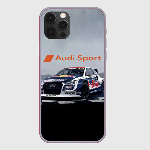 Чехол iPhone 12 Pro Max Ауди Спорт Гоночная команда Audi sport Racing team / 3D-Серый – фото 1
