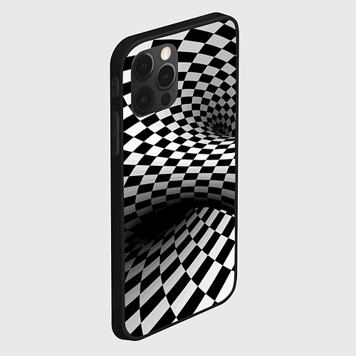 Чехол iPhone 12 Pro Max Геометрическая объёмная композиция Авангард / 3D-Черный – фото 2