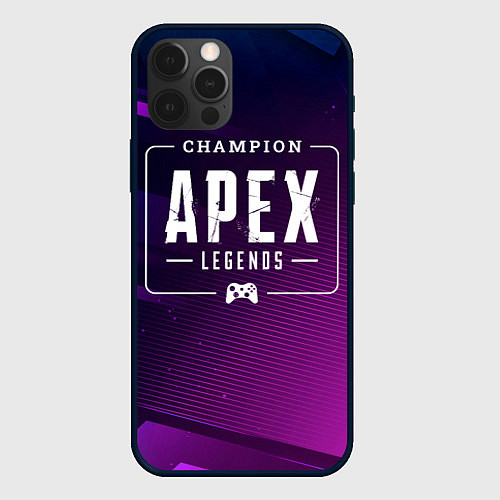 Чехол iPhone 12 Pro Max Apex Legends Gaming Champion: рамка с лого и джойс / 3D-Черный – фото 1