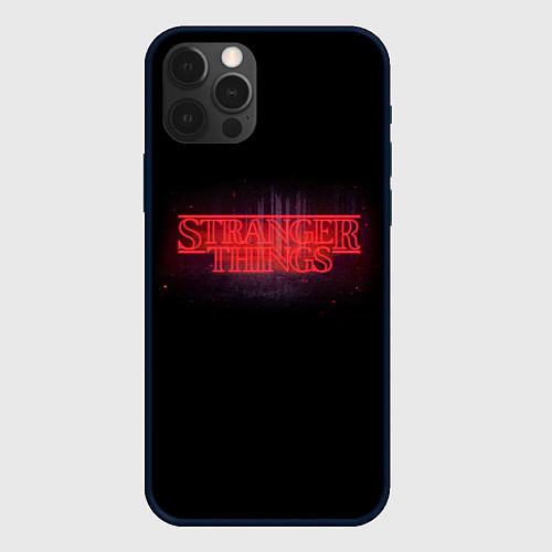 Чехол iPhone 12 Pro Max С логотипом Stranger Things / 3D-Черный – фото 1