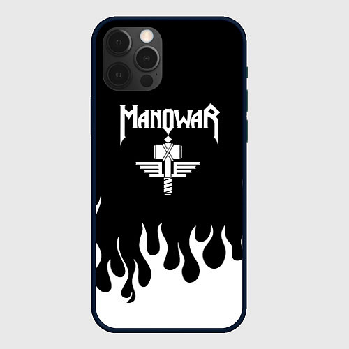 Чехол iPhone 12 Pro Max MANOWAR арт огонь / 3D-Черный – фото 1