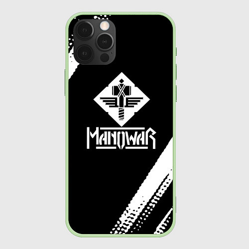 Чехол iPhone 12 Pro Max Manowar Мановар / 3D-Салатовый – фото 1