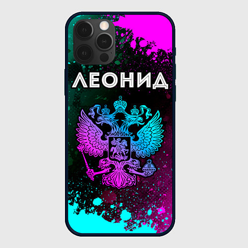 Чехол iPhone 12 Pro Max Леонид Россия / 3D-Черный – фото 1