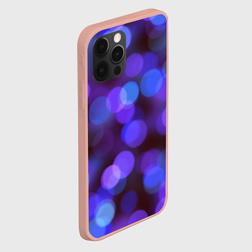 Чехол iPhone 12 Pro Max Фиолетовые блики боке / 3D-Светло-розовый – фото 2